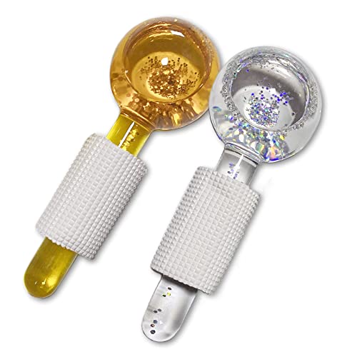 Hizozee 2 Pack Ice Globes for Face & Neck - Cooling Facial Massage Tool to Tighten Skin & Reduce Puffiness - Anti-Aging Beauty Treatment for Eyes & Daily Skincare Routine - Perfect for Morning Routine, Spa Days & Post-Workout Recovery