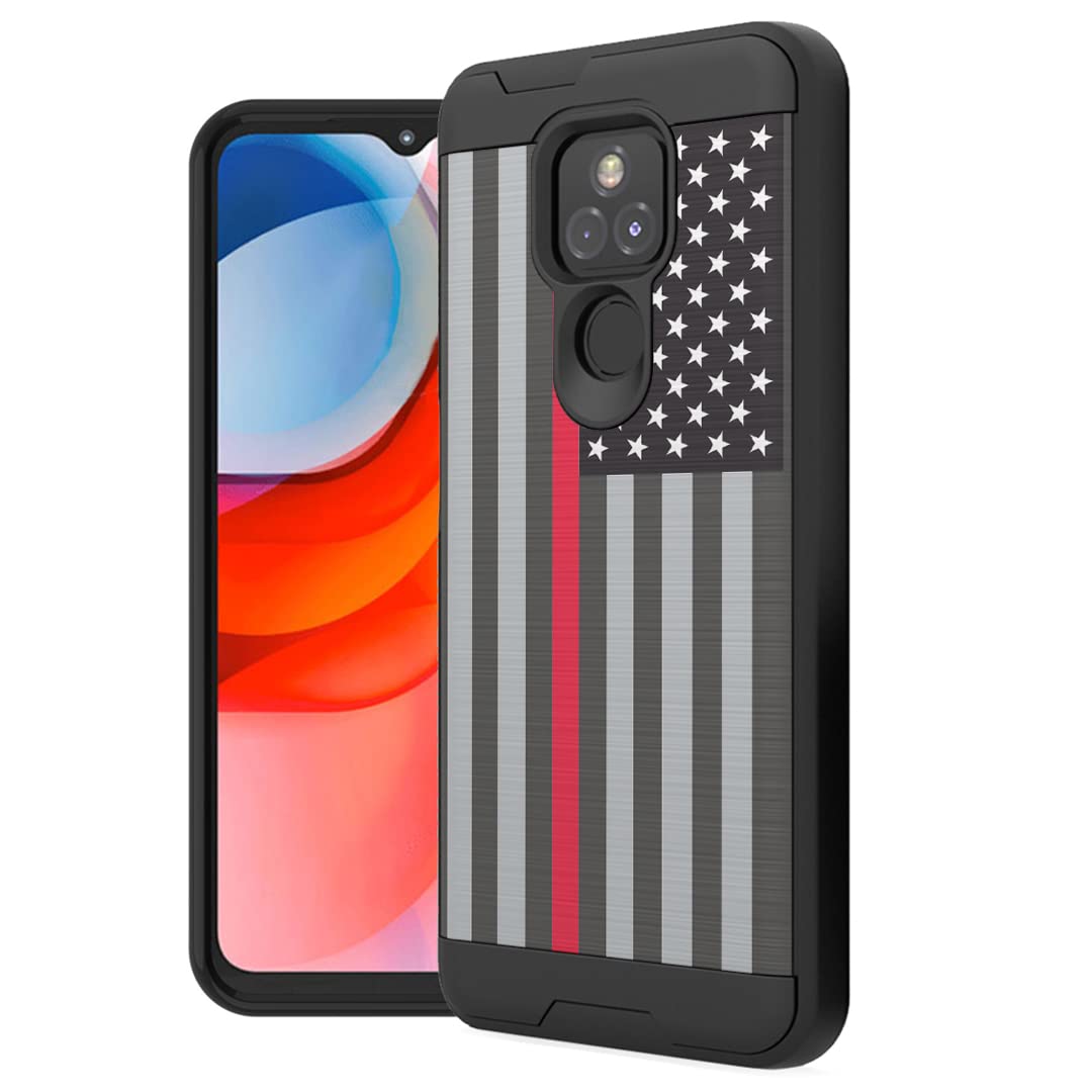 Shockproof Case for Moto G Play 2021 - Brushed Texture Hybrid Cover | Durable Protection for Motorola XT2093 | Perfect for Outdoor & Daily Use