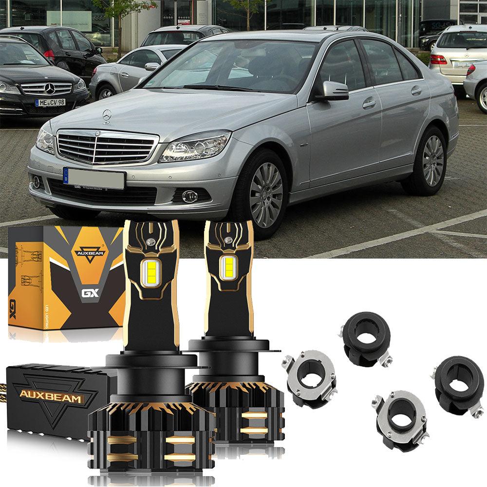 2011-2014 Mercedes Benz C Class (W204/S204) Facelift H7 LED Headlight Bulbs - Super Bright 6000K White Light, Plug & Play Replacement - Perfect for Night Driving & Enhanced Visibility