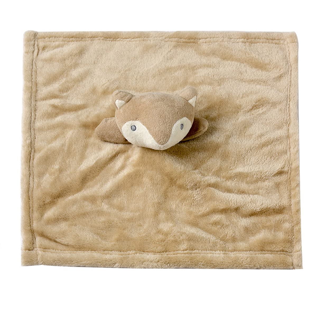 1 PC Yellow Fox Baby Plush Animal Security Blanket - Soft Stuffed Animal Blanket for Boys & Girls - Cute Nursery Gift (11.8x11.8 Inches) - Perfect for Cuddling, Travel & Bedtime Comfort