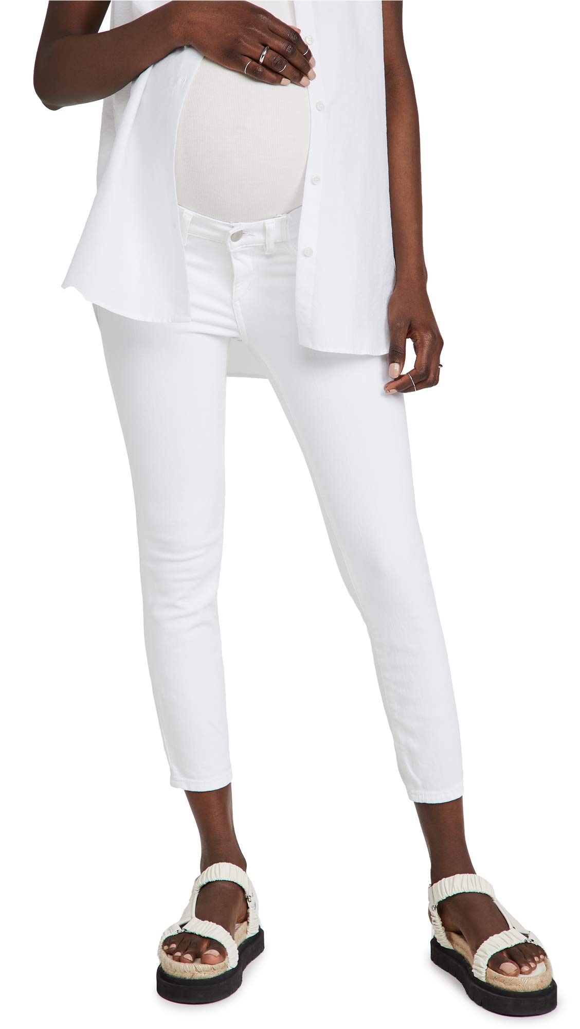 DL1961 Women's Florence Crop Skinny Maternity Jeans - High Stretch Denim Pants for Pregnant Women | Comfortable Pregnancy Outfit for Work, Travel & Everyday Wear