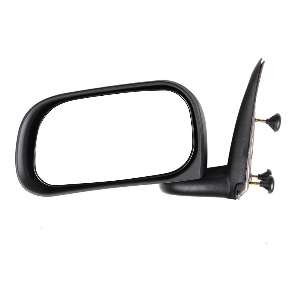 FINDAUTO Driver Side Mirror Manual Folding Non-Heated Side View Mirror Replacement for 2005-2010 Dodge Dakota - Black ABS Passenger Car Mirror (Part# CH1320219) - Perfect for Parking, Lane Changes & Improved Rear Visibility