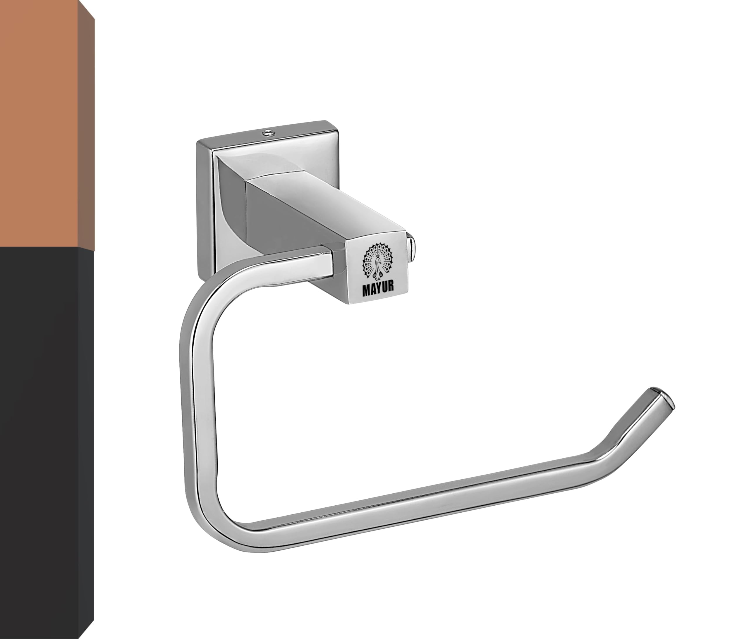 Stainless Steel Wall Mounted Towel Ring - Half Rectangular Bathroom & Kitchen Accessory for Hand Towels, Napkins - Durable & Rustproof (SLOS-1030-TOWEL-RING) - Perfect for Bathroom, Wash Basin, Kitchen & Spa Decor