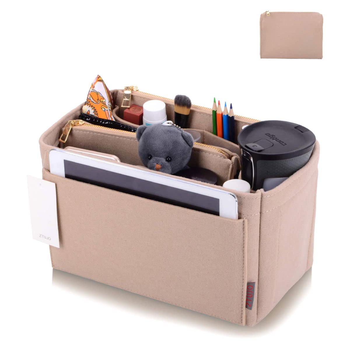 ZTUJO Felt Purse Organizer Insert for LV Speedy, Neverfull, Graceful & Tote Bags | Handbag Shaper & Storage Solution | Perfect for Travel, Work & Daily Use