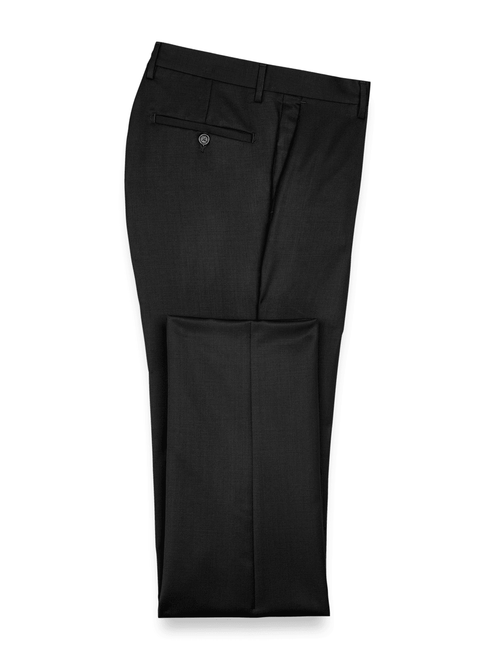 Premium Wool Gabardine Dress Pants for Men - Classic Black Formal Trousers for Office, Business & Wedding Occasions