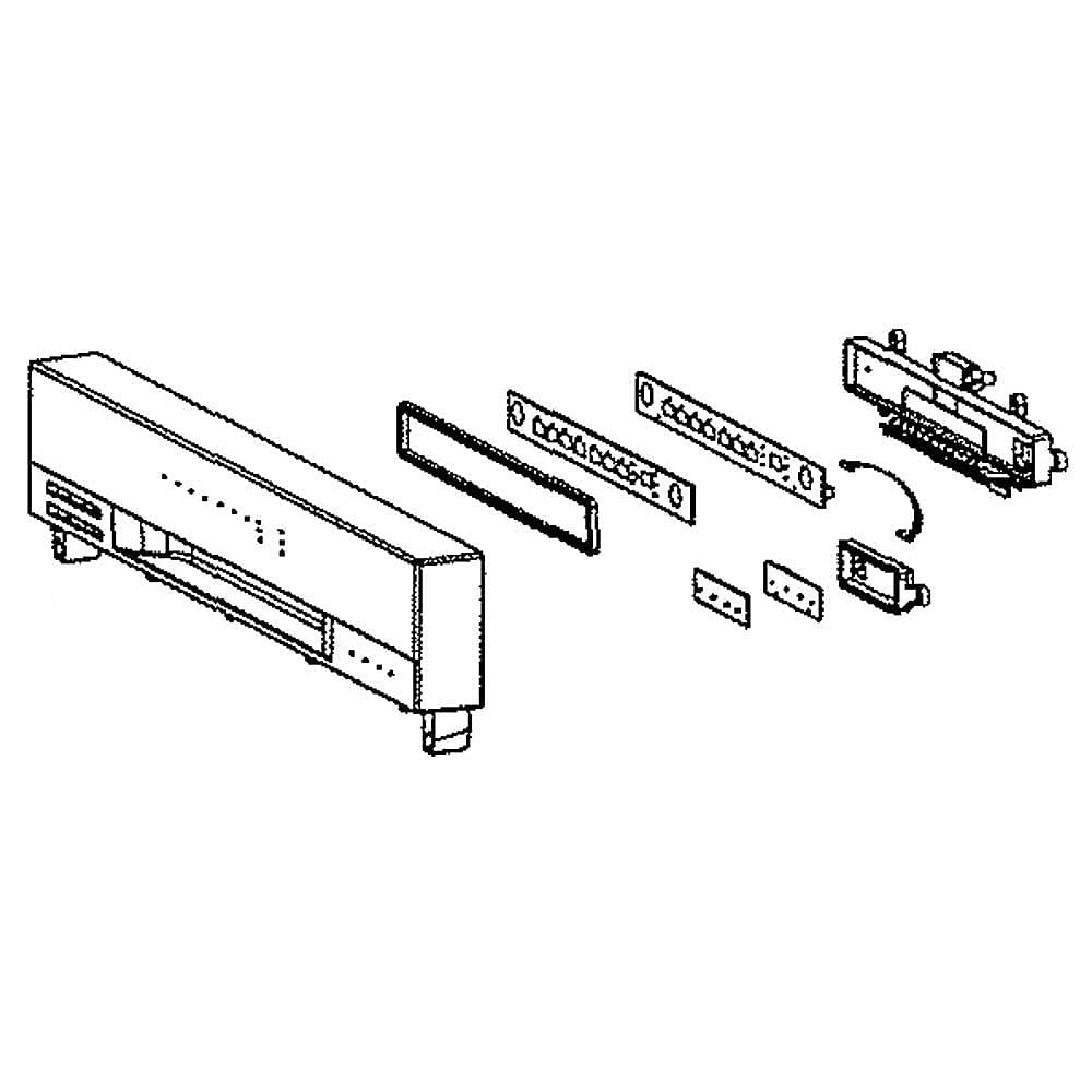 Samsung DD82-01598A Genuine OEM Dishwasher Control Panel Assembly Replacement Part - Compatible with Samsung Dishwashers for Easy DIY Repair & Maintenance