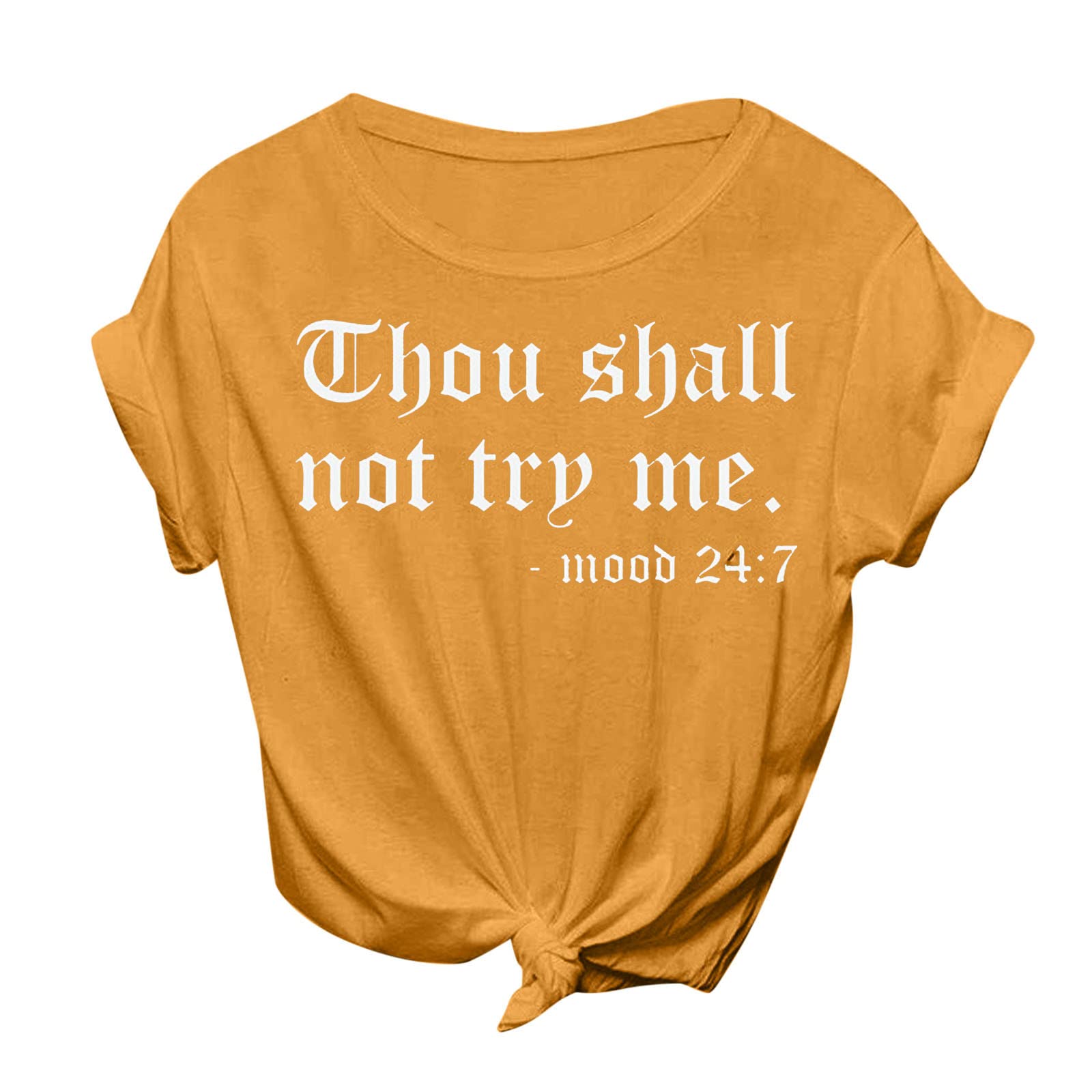 XINSHIDE Women's Black T-Shirt Pack - Casual Round Neck Short Sleeve Blouse with Letter Print - Perfect for Everyday Wear, Work, and Weekend Outfits