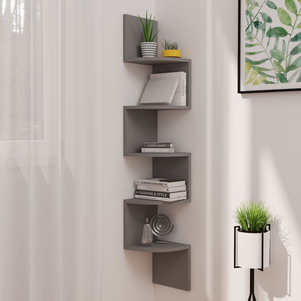 CHARMMA Wall Corner Shelf - Gray 7.5