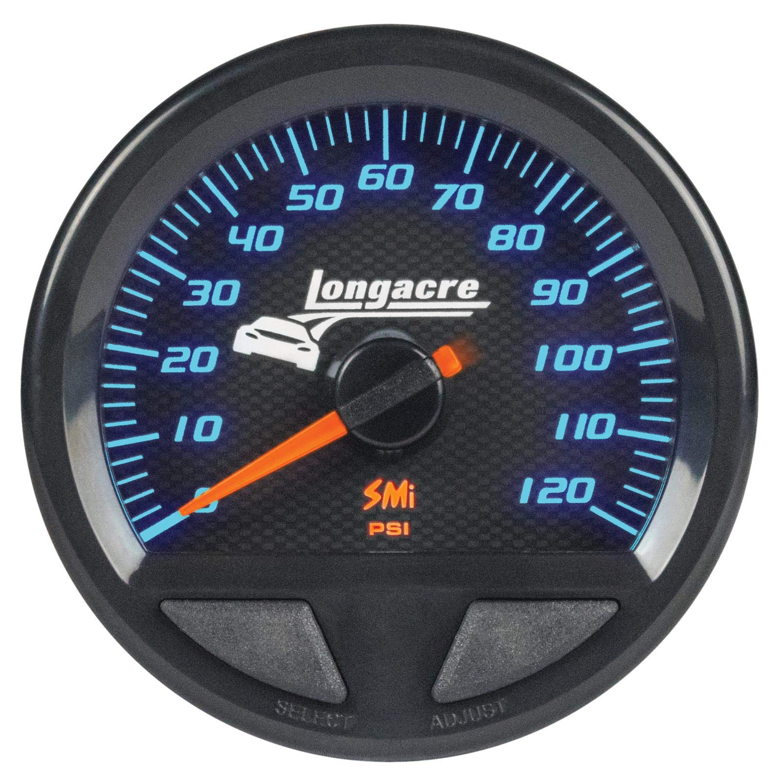 Longacre 52-46741 SMI Elite Waterproof Oil Pressure Gauge - High Performance Automotive Gauge for Racing, Marine & Off-Road Vehicles