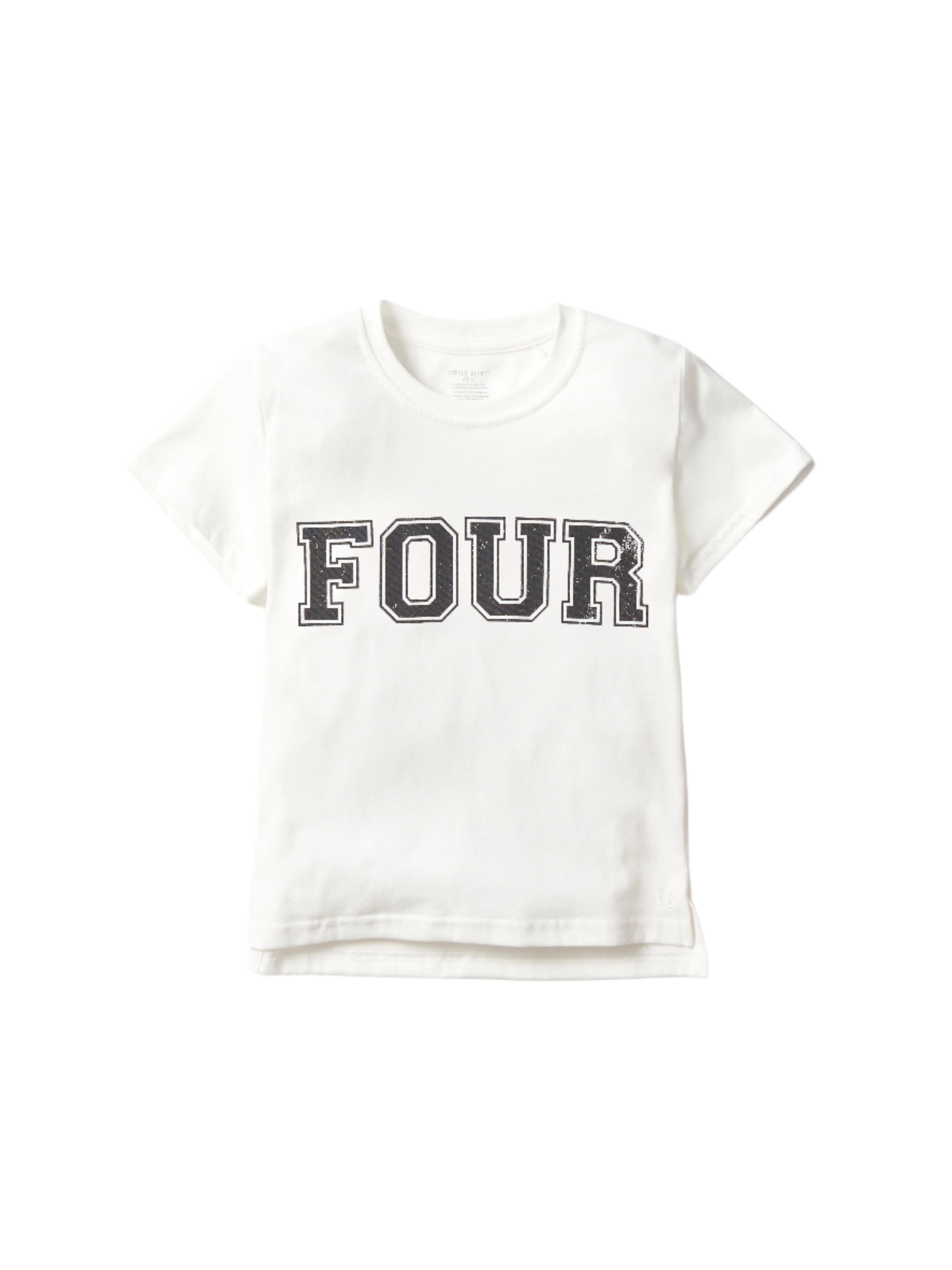 4th Birthday Elevated Tee - Premium White Cotton T-Shirt for Kids Birthday Parties & Celebrations