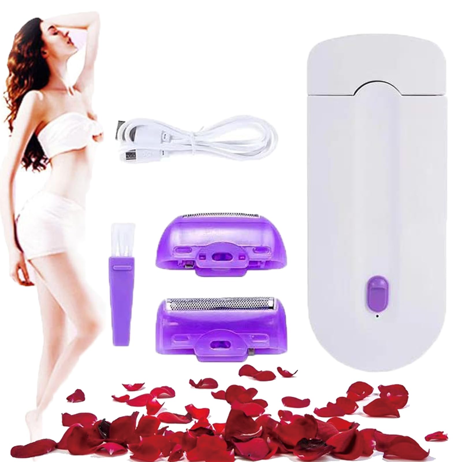 Laser Hair Removal for Women - Smoothbeam Hair Remover & Glame Hair Eraser | Painless At-Home IPL Device for Legs, Arms, Bikini Line & Face | Permanent Hair Reduction Solution