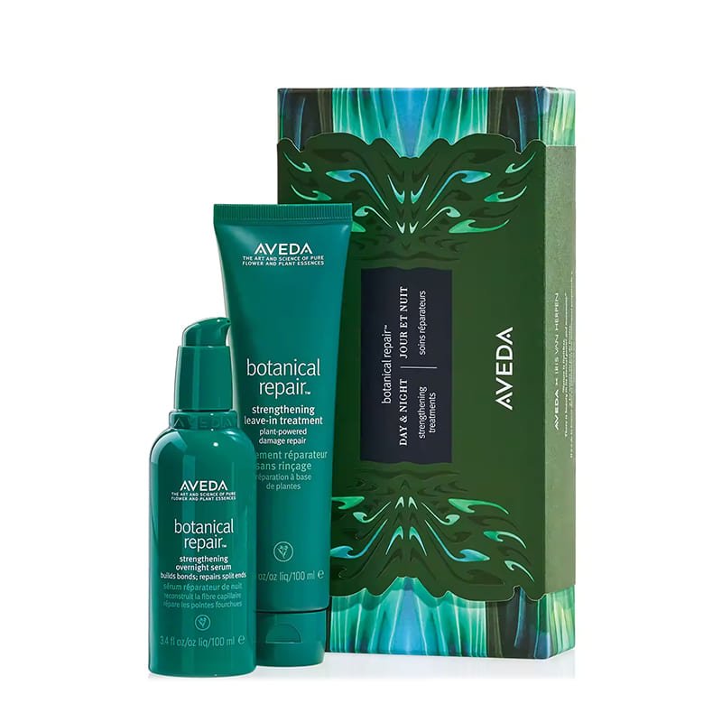Aveda Botanical Repair Day & Night Gift Set for Damaged Hair - Hair Care Treatment for Split Ends & Breakage - Perfect for Gifting & Daily Hair Repair Routine