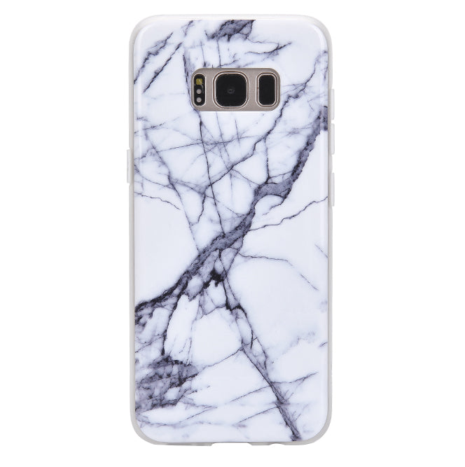 Samsung Galaxy Phone Case with White & Gray Marble Design - Stylish Protective Cover for Everyday Use & Travel