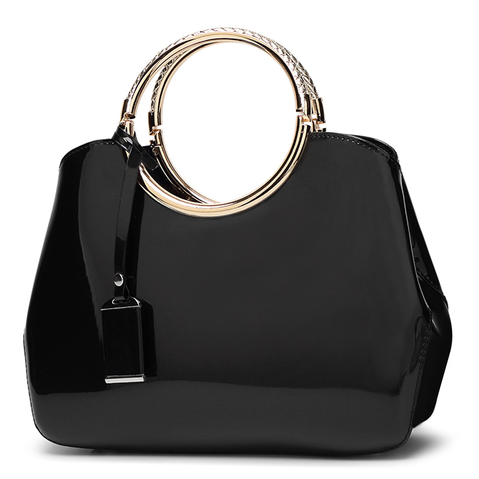 DIRRONA Women's Handbag - Elegant Patent Leather Shoulder Bag for Bridal, Wedding & Everyday Use | Messenger Purse for Work, Travel & Special Occasions