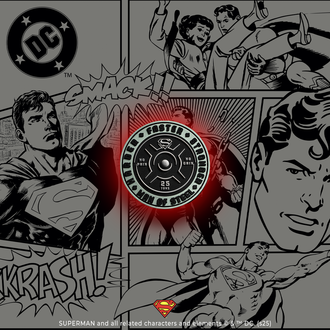 Superman Harder Faster Stronger Embroidered Iron-On Patch - DC Comics Superhero Costume Accessory for Jackets, Bags & Cosplay