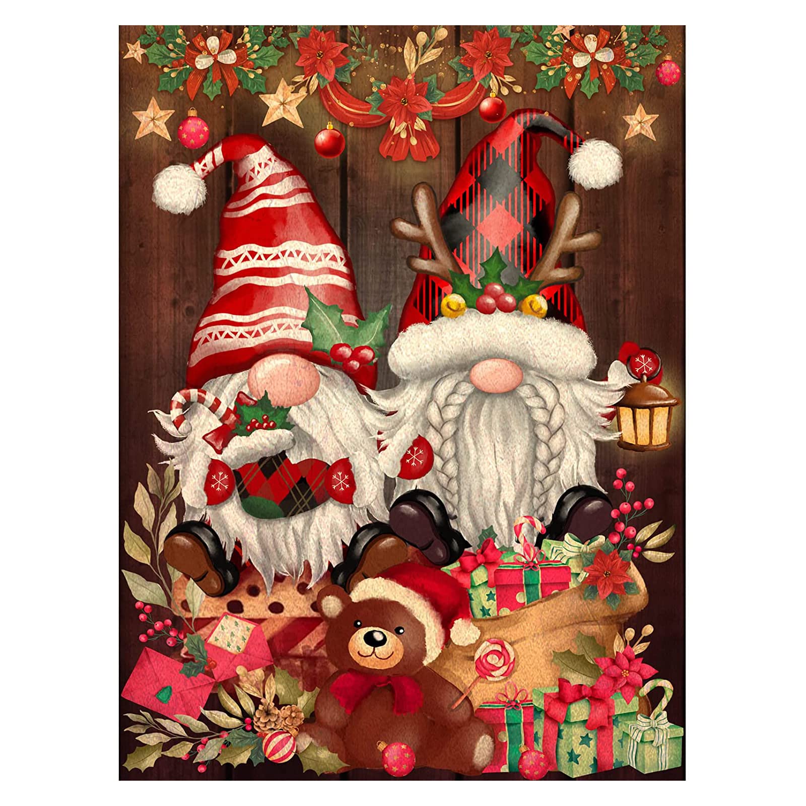 5D Diamond Painting Kit for Adults Beginners - Christmas Gnome DIY Full Round Drill Diamond Art, 12x16 in (30x40 cm) - Perfect for Holiday Decor, Wall Art, Stress Relief & Creative Gift Giving