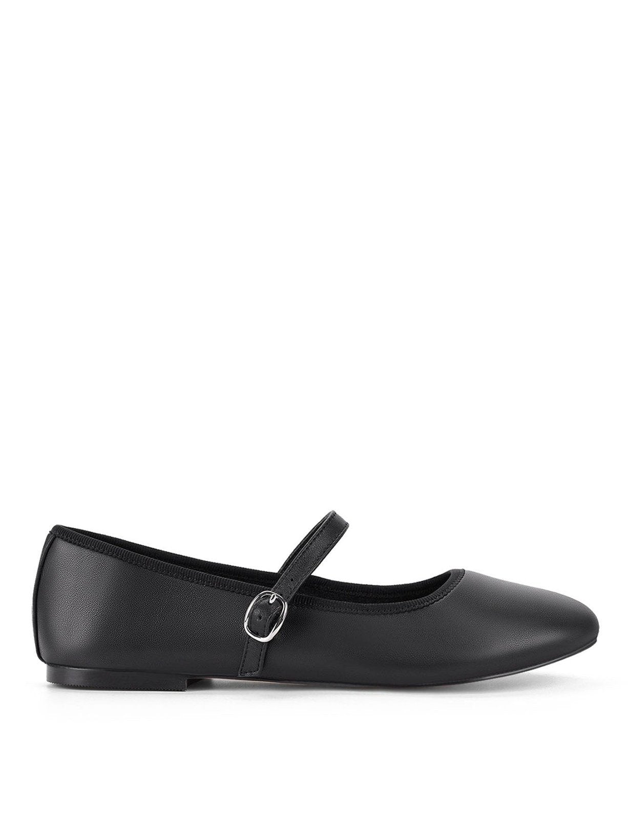 Bailey Flats Black Leather Women's Shoes - Comfortable & Stylish Slip-On Flats for Work, Office, and Casual Wear
