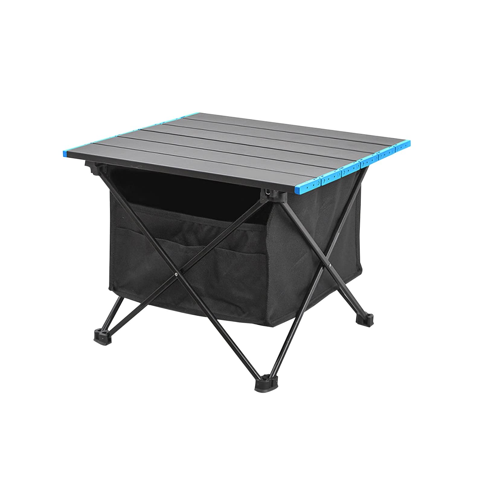 BNVXR Portable Camping Table - Lightweight Foldable Outdoor Dining Table for Hiking, Fishing, Picnics & Travel - Includes Storage Bag (Blue) - Perfect for Backpacking, Beach Trips & Tailgating Parties