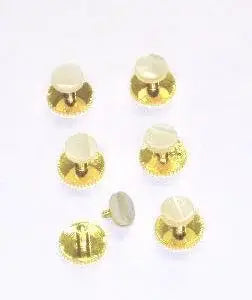 LA Smith Gold Pearl Dress Shirt Studs - Elegant Cufflinks for Men's Formal Wear - Perfect for Weddings, Business Meetings & Special Occasions