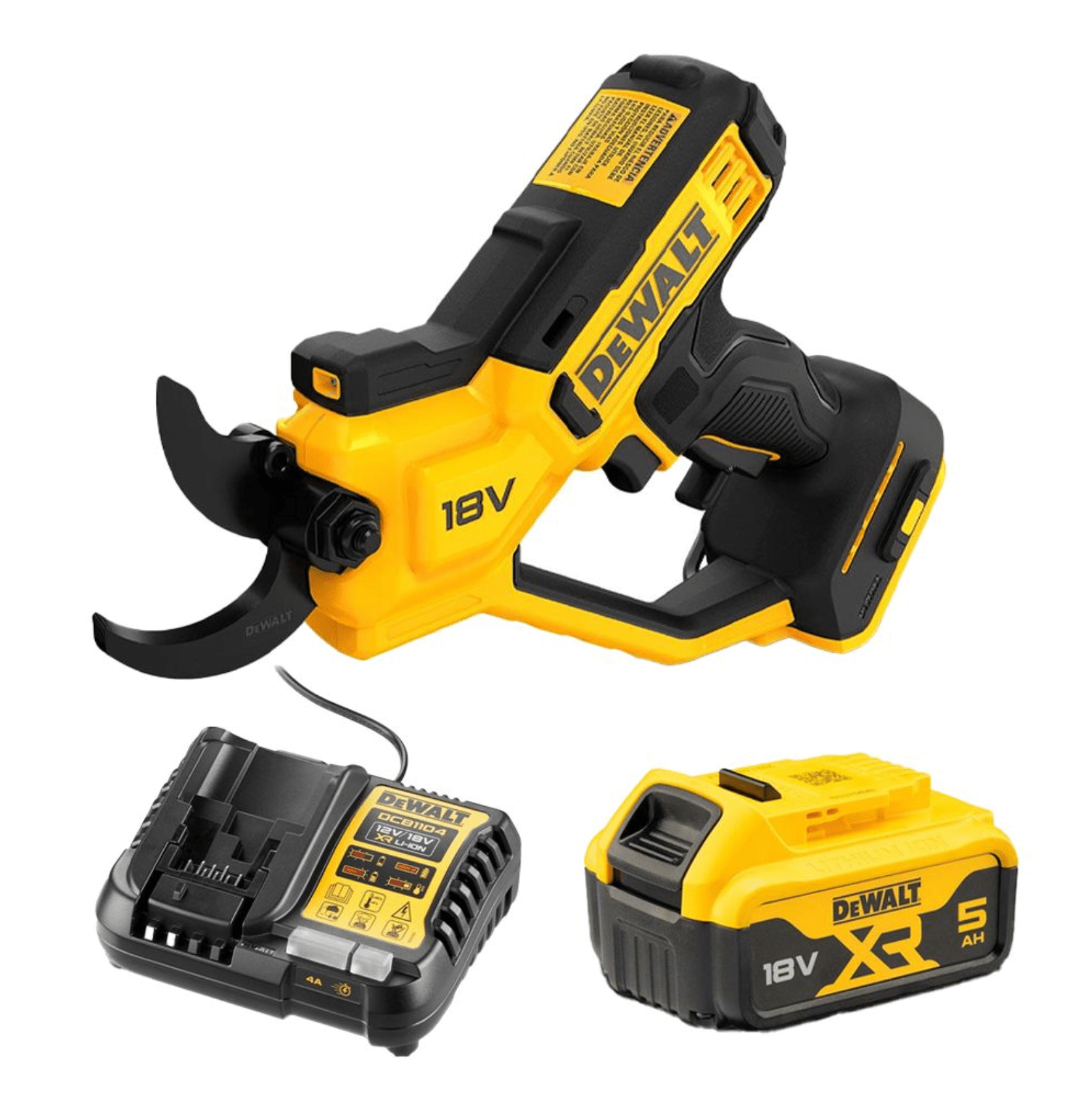 DeWalt DCMPP568P1 XE 18V XR Lithium-Ion Cordless Power Pruner & Shears Combo Kit - Perfect for Tree Trimming, Landscaping, and Garden Maintenance