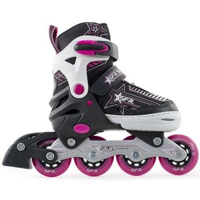SFR Pulsar Adjustable Inline Skates for Women & Girls - Pink Roller Skates for Outdoor & Indoor Use - Perfect for Fitness, Recreation & Roller Rinks