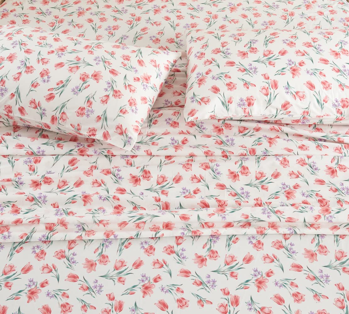 Premium 100% Cotton Twin XL Sheet Set - Deep Pocket Fits Up to 14