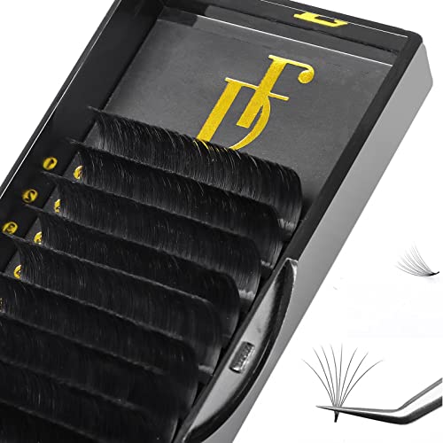 Premium 0.03mm D Curl 22mm Volume Eyelash Extensions - Easy Fan Lashes for Rapid Blooming & Self-Fanning | Professional Salon Quality DF Lash Extensions for Stunning Eye Makeup & Special Occasions