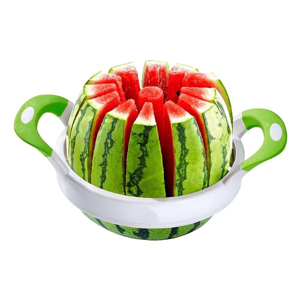 高效Melon Slicer大号西瓜切片器 - 厨房必备水果切割工具，适合家庭聚会、野餐和派对使用