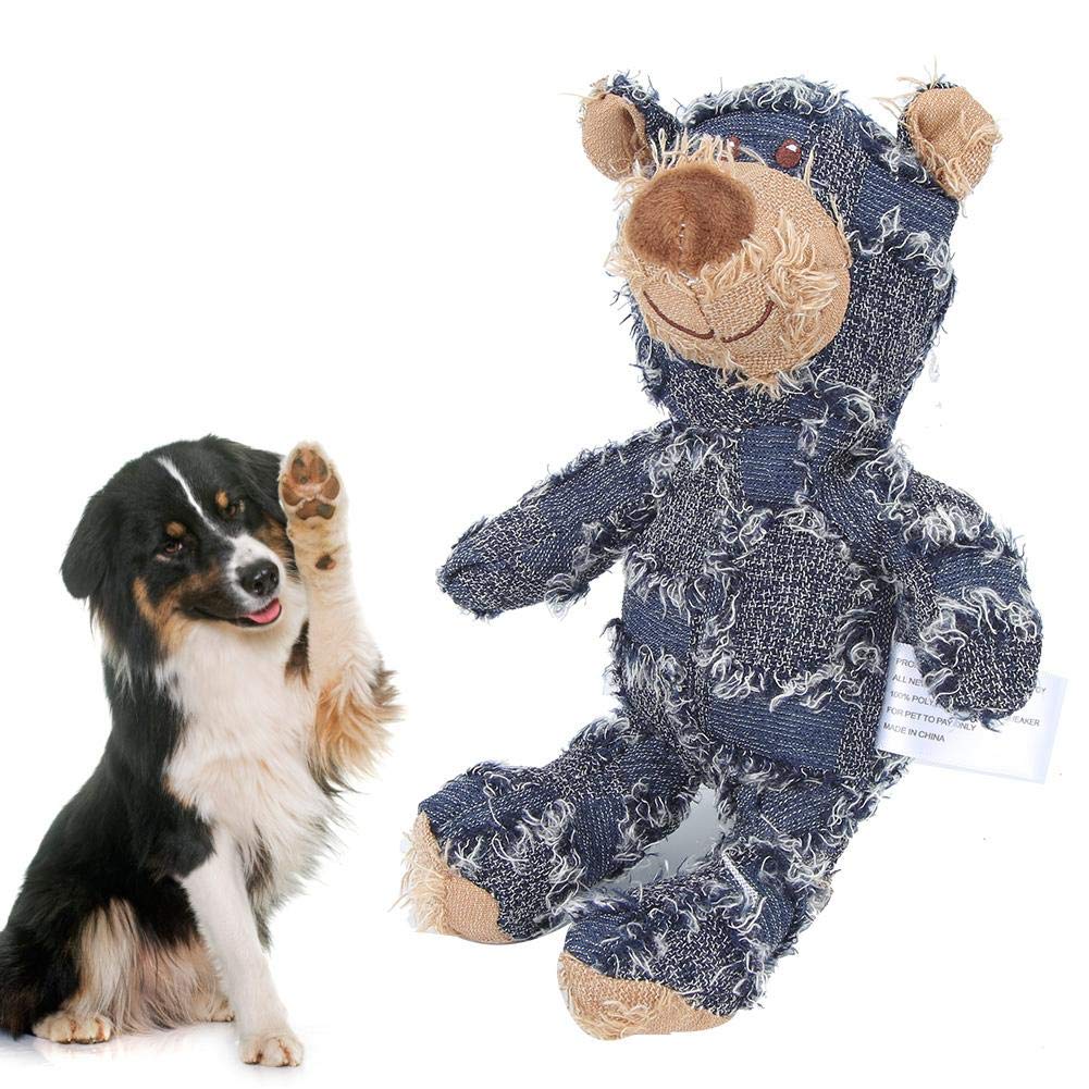 Zerodis Soft Plush Bear-Shaped Dog Chew Toy - Interactive Biting Training, Teeth Cleaning & Protection for Puppies & Adult Dogs - Perfect for Playtime, Teething Relief & Bonding Activities