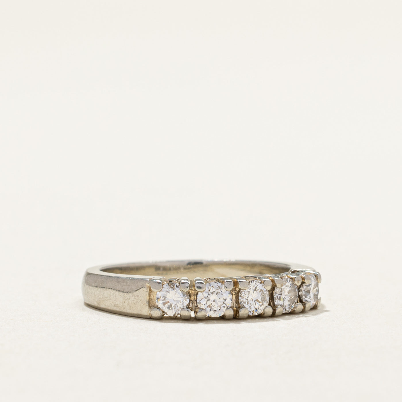0.43ctw Five Stone Diamond Ring - Size 5.5 - Elegant Wedding Band, Anniversary Gift & Everyday Luxury Jewelry for Women