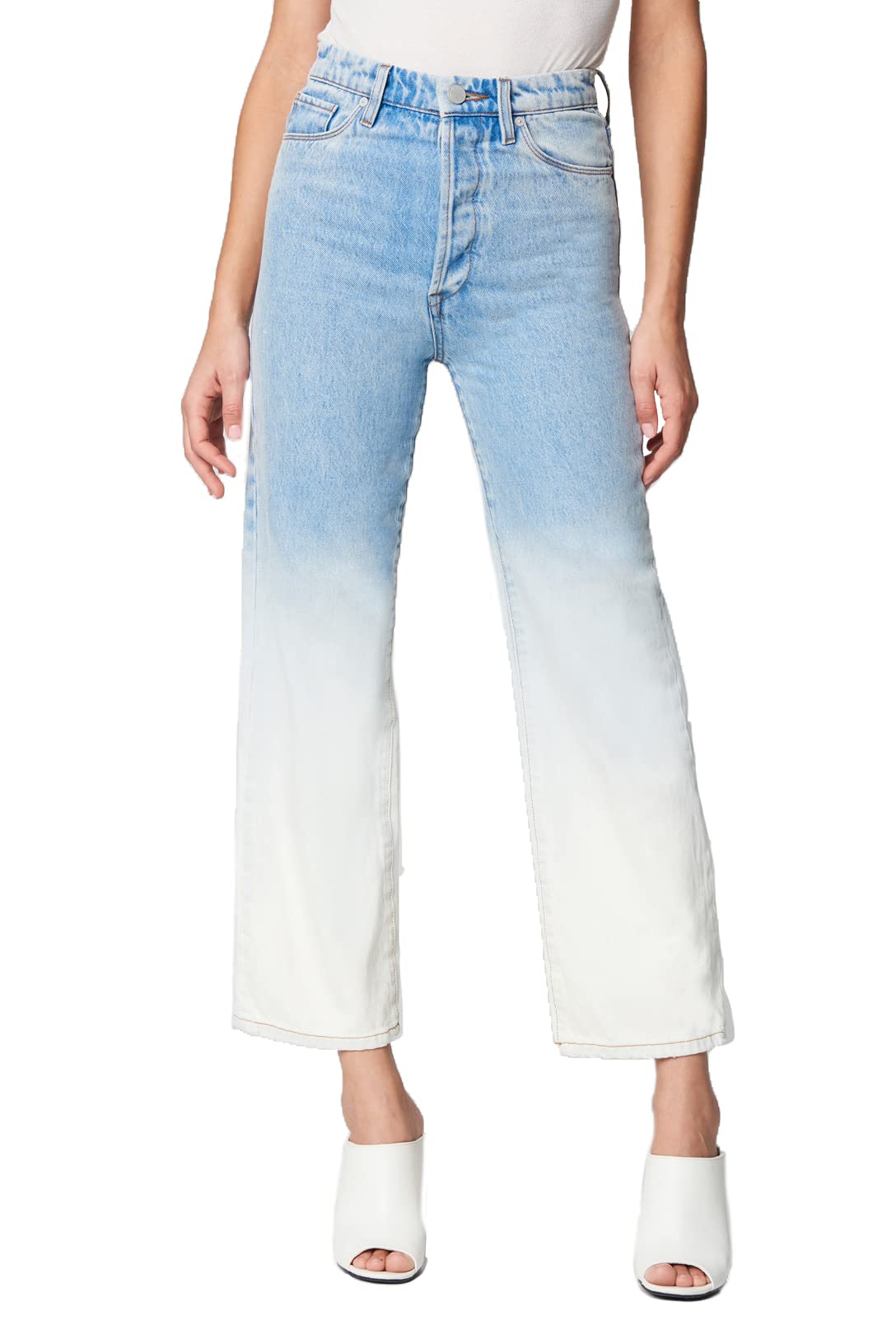 BLANKNYC Women's High Waist Straight Leg Denim Jeans - The Baxter | Premium Stretch Denim Pants for Casual Wear & Night Out