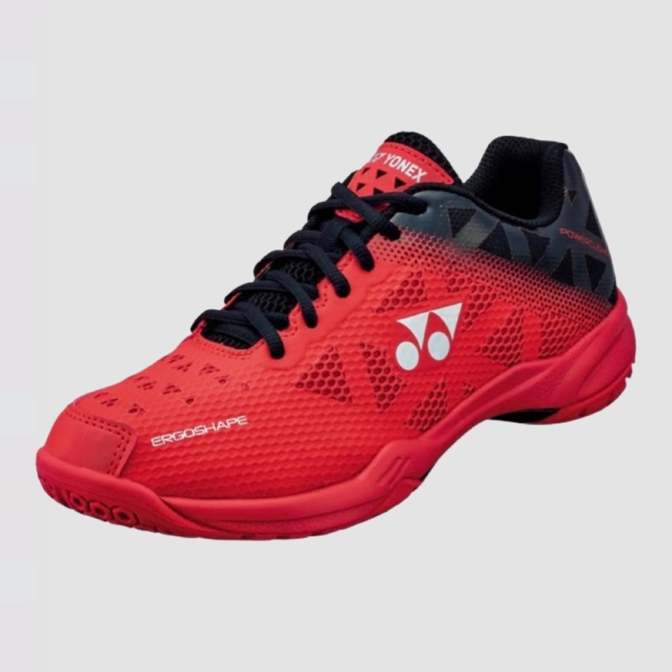 Yonex Power Cushion 50 (PC 50) Unisex Badminton Shoes for Men & Women - Lightweight Comfort with Shock Absorption - Perfect for Indoor Court Sports (Red/Black)