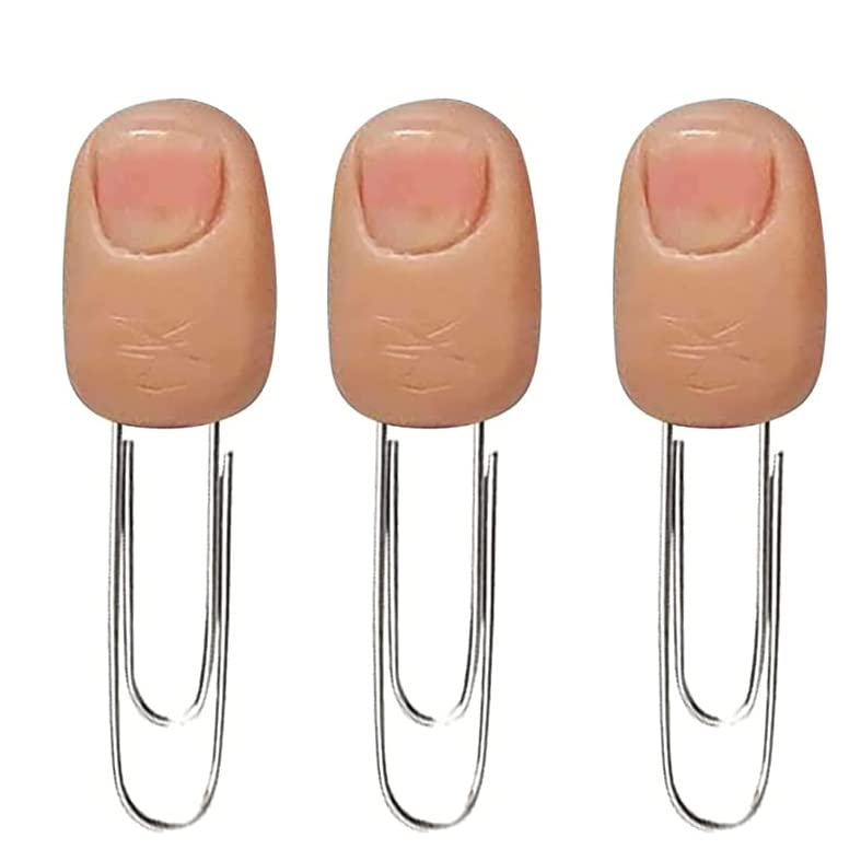Funny Resin Finger Paper Clips Set - Halloween Spooky Bookmark & Office Decor (3pcs) - Perfect for Scrapbooking, Gift Wrapping & School Supplies