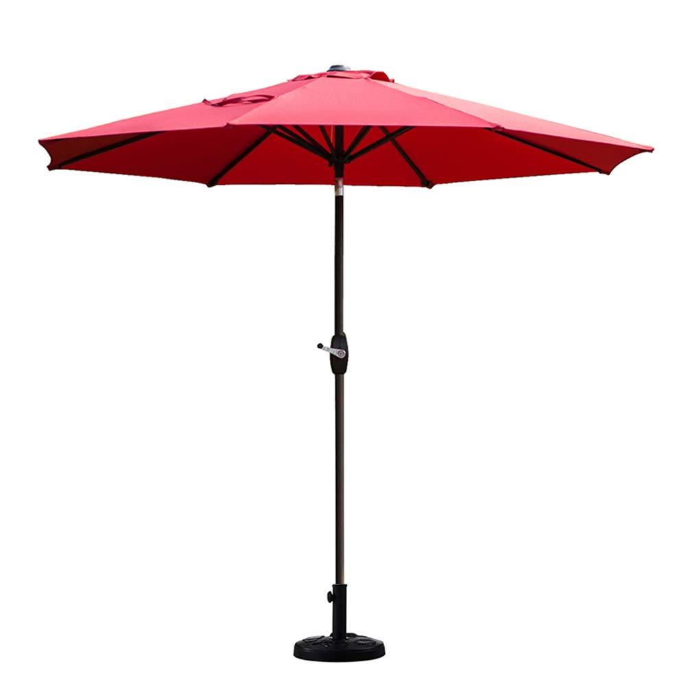 PARASOL HFDIG 10ft Outdoor Patio Umbrella with Hand Crank - 300cm Adjustable Market Umbrella for Garden, Poolside & Restaurant - Tilt & Rotation Function for Sun Protection
