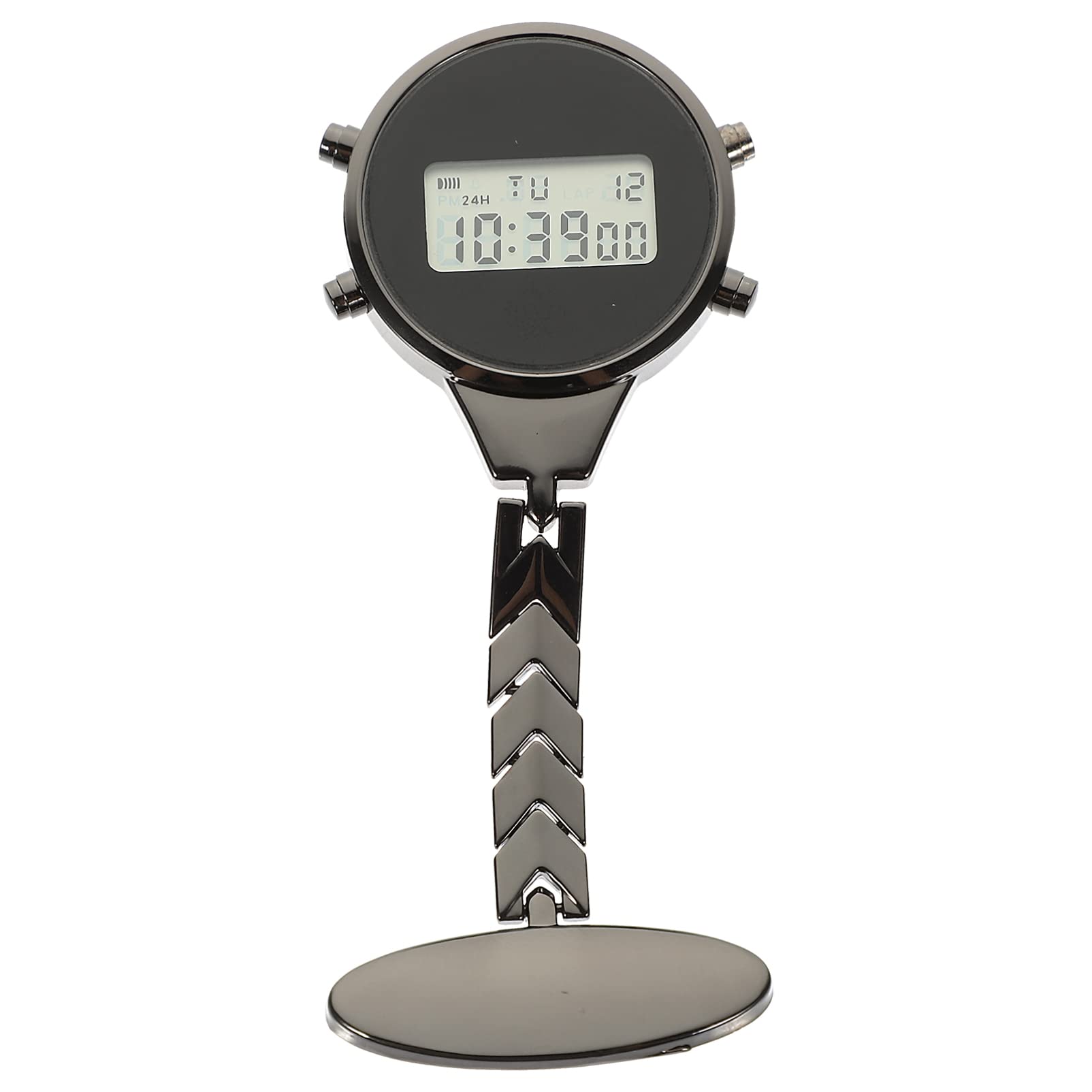 ibasenice Nurse Lapel Pin Watch - Digital Nurse Fob Watch with Clip, Hanging Pocket Watch for Nurses & Doctors - Black | Perfect for Medical Professionals, Nursing Students & Healthcare Workers