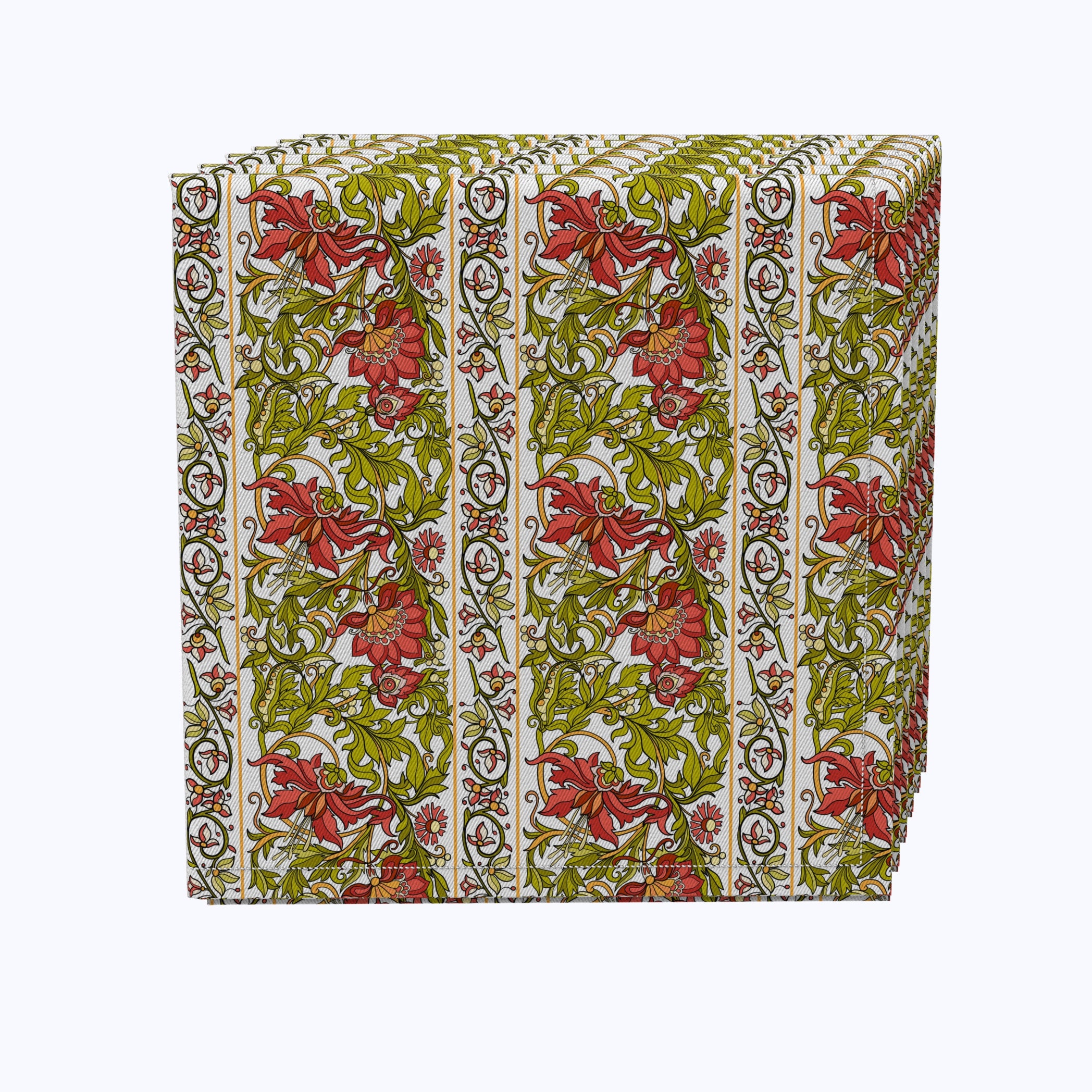 24-Pack Floral Cotton Napkins for Dining - Soft, Absorbent & Reusable Cloth Napkins for Everyday Meals, Parties & Special Occasions