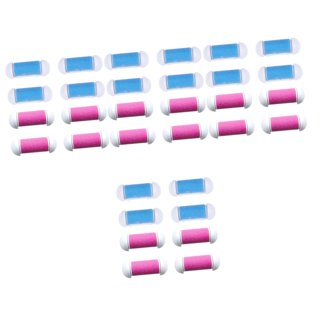 Beaupretty 32 Pcs Professional Pedicure Grinder Replacement Heads - Coarse Foot File Roller Refills for Electric Callus Remover - Perfect for Home Pedicure & Foot Care Routine