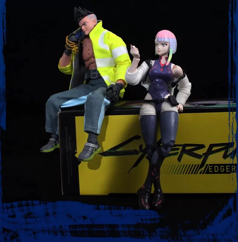 Jada Toys 1/12 Scale 6-inch Cyberpunk: Edgerunners Lucy & David Action Figures - Collectible Anime Figures for Display & Gaming Scenes