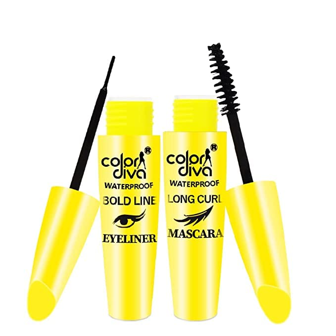 Waterproof Fiber Extension Eyeliner & Mascara Set - 10ml Each, Long-Lasting & Smudge-Proof - Perfect for Daily Makeup, Parties, and Special Occasions