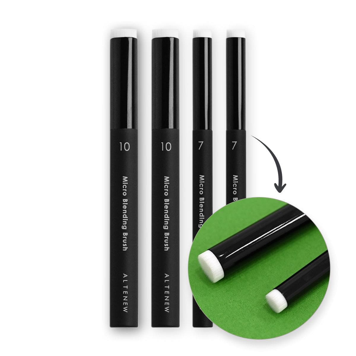 Professional Micro Blending Brush Set with Flat Bristles - Perfect for Makeup, Face Painting & Detailed Artwork