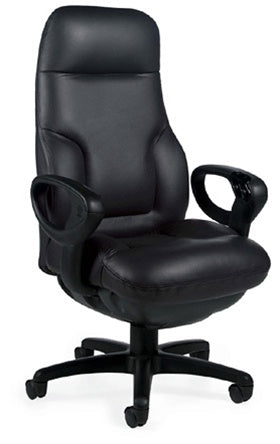 Global Concorde 24HR Executive High Back Chair with Synchro Tilt & Deep Seat (Model 2400-18) - Ergonomic Office Chair for Long Hours, Home & Business Use