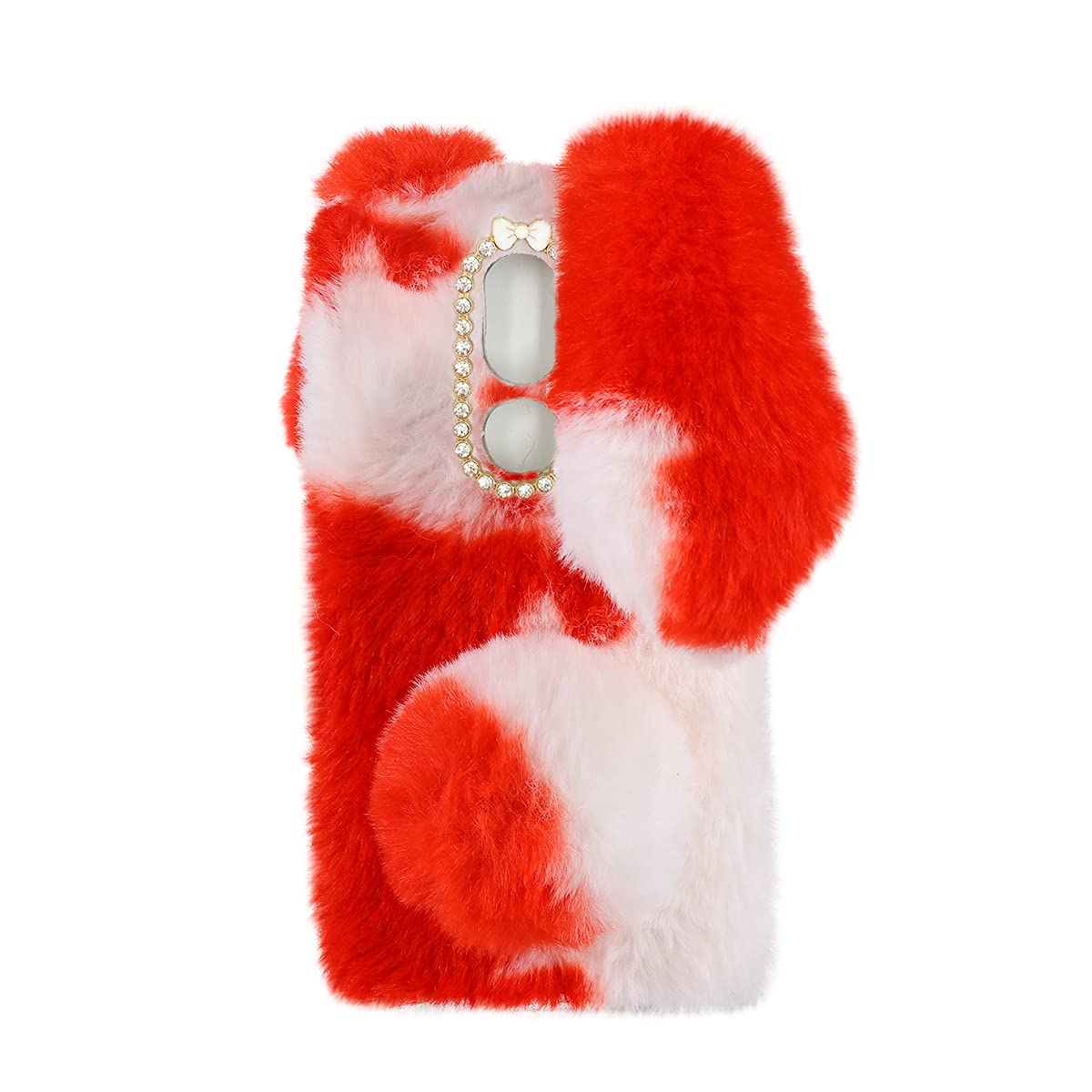 Mikikit Puffy Cartoon Soft Phone Case - Cow & Rabbit Design, Four Seasons Protective Shell for Wild Telephone, Durable Cell Phone Protector for Daily Use, Travel, and Outdoor Activities