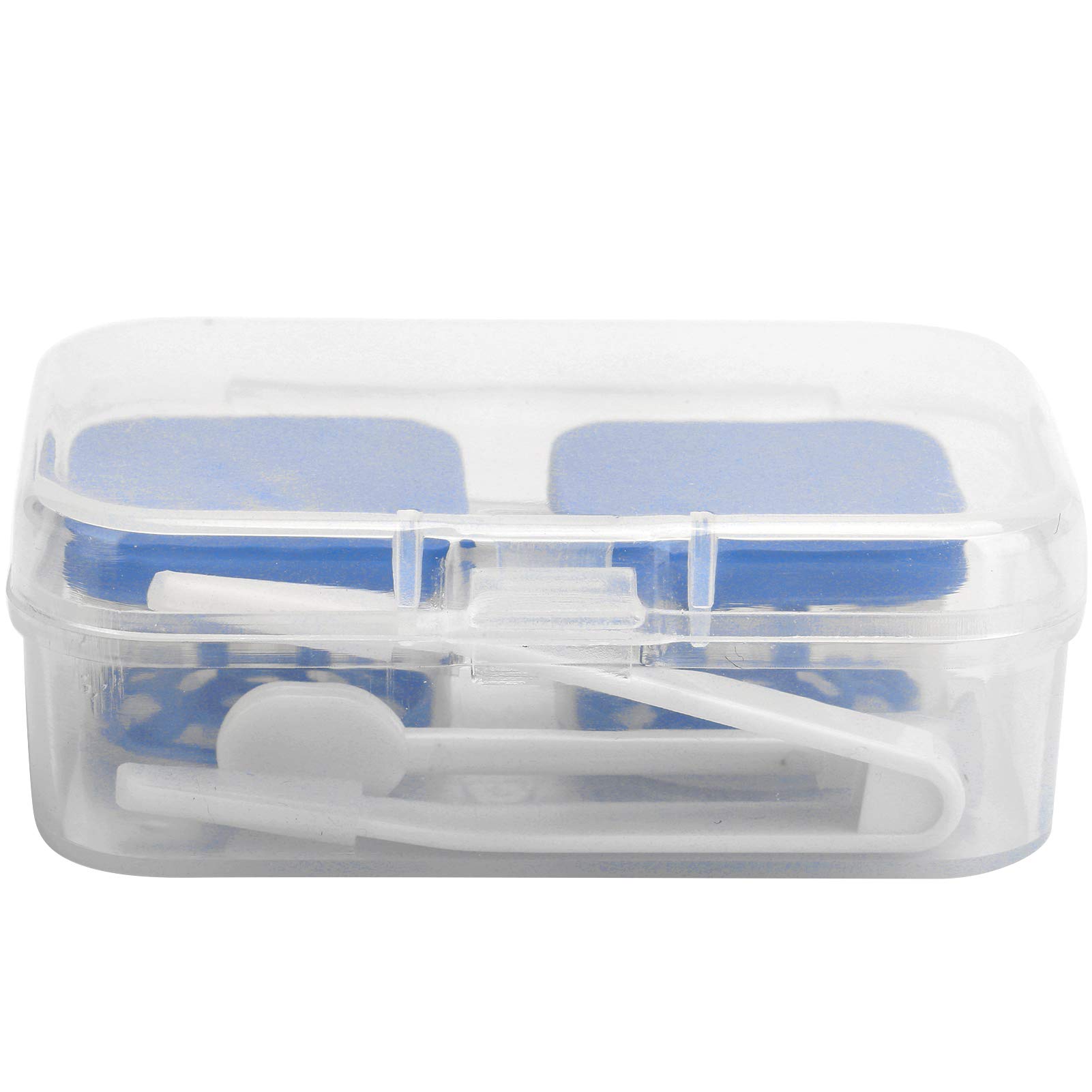 Portable Plastic Contact Lens Case - Travel Storage Organizer for Cosmetic Lenses | Home & Gift Use | Ink Blue | Perfect for Travel, Gym & Daily Storage