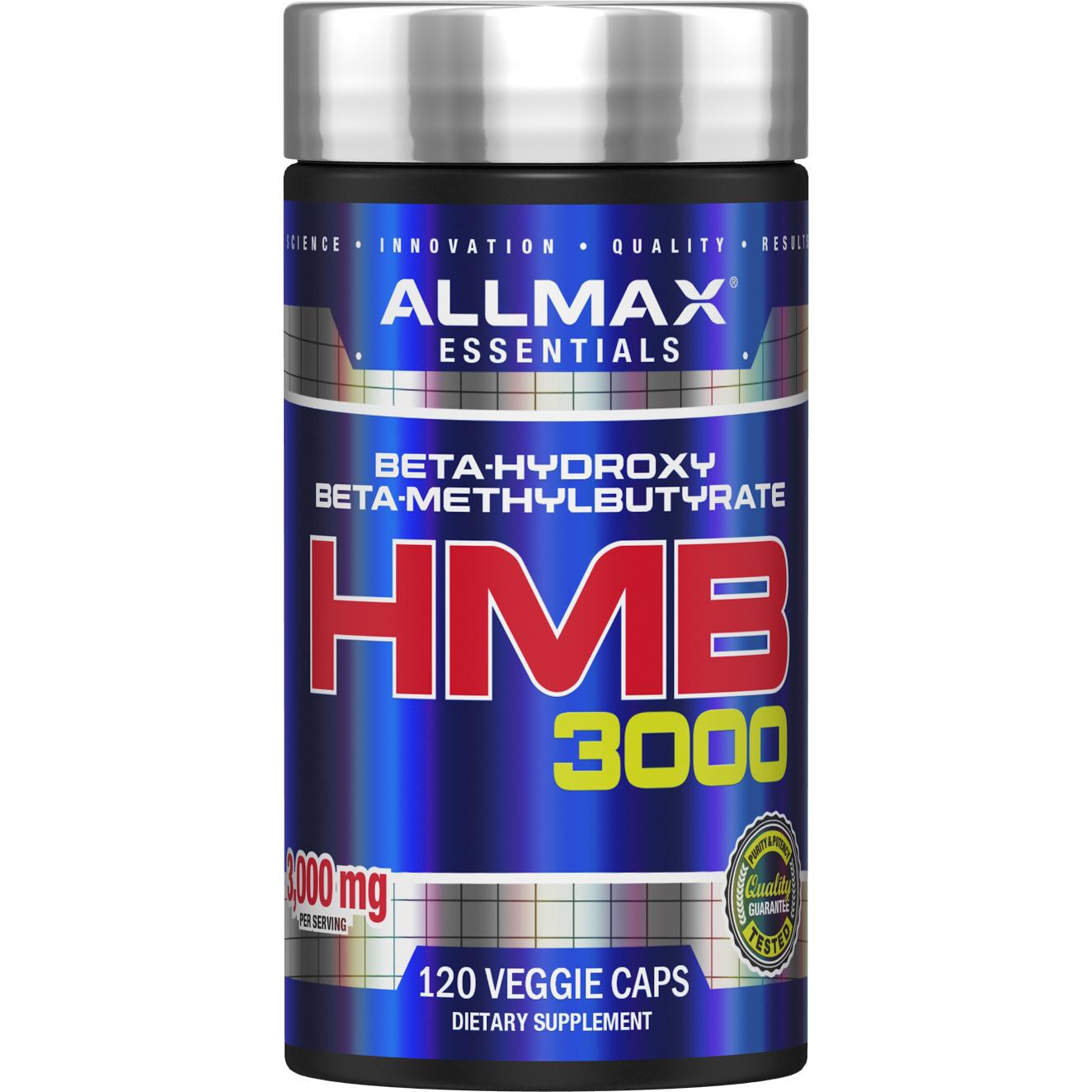 ALLMAX Essentials HMB 3000 - Premium Muscle Recovery Supplement for Athletes & Fitness Enthusiasts | Supports Muscle Growth & Reduces Breakdown | Ideal for Post-Workout & Strength Training