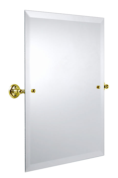 Rectangular Haga Bathroom Mirror in Brass - 45 x 60 cm - Elegant Wall Mirror for Modern Bathrooms, Vanities & Home Decor