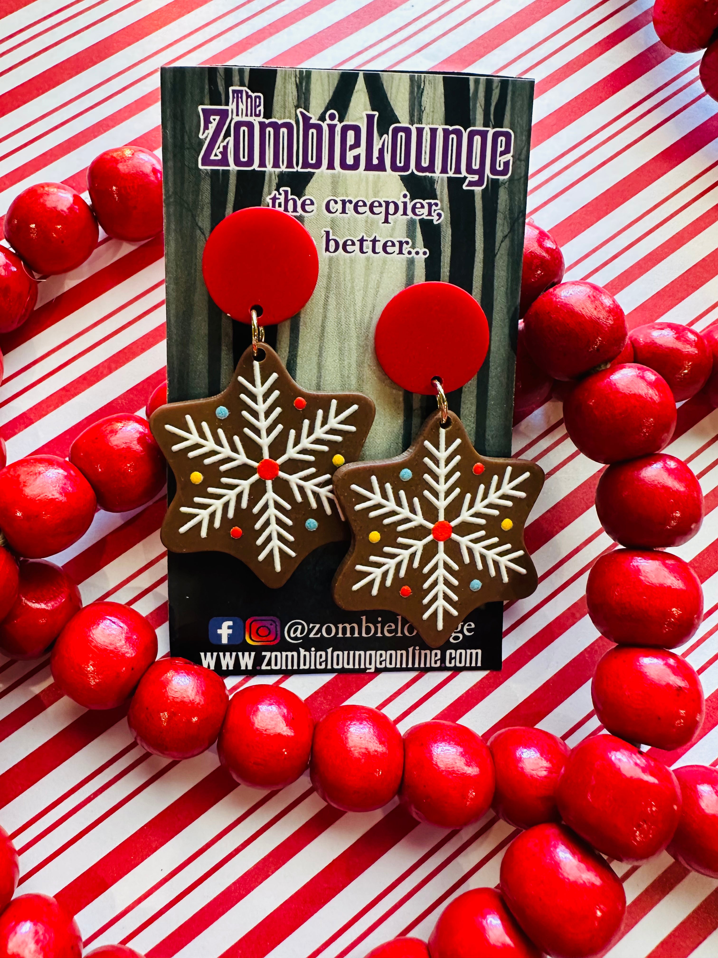 Gingerbread Cookie Earrings - Festive Holiday Jewelry for Christmas, Baking Lovers & Cookie Decorating Parties