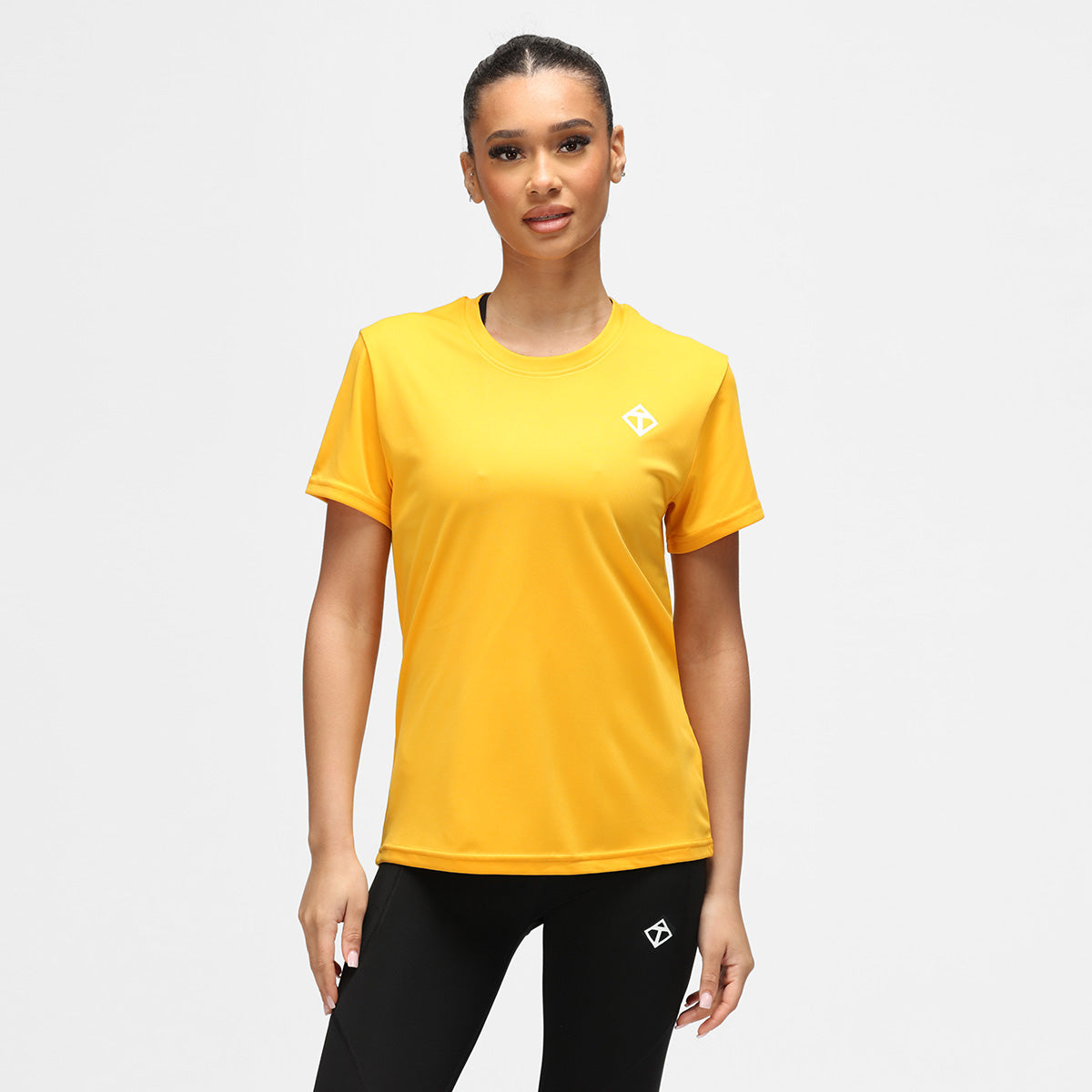 Premium Yellow Diamond Women's Performance T-Shirt - Moisture-Wicking, Breathable & Comfortable for Workouts, Yoga & Active Lifestyle