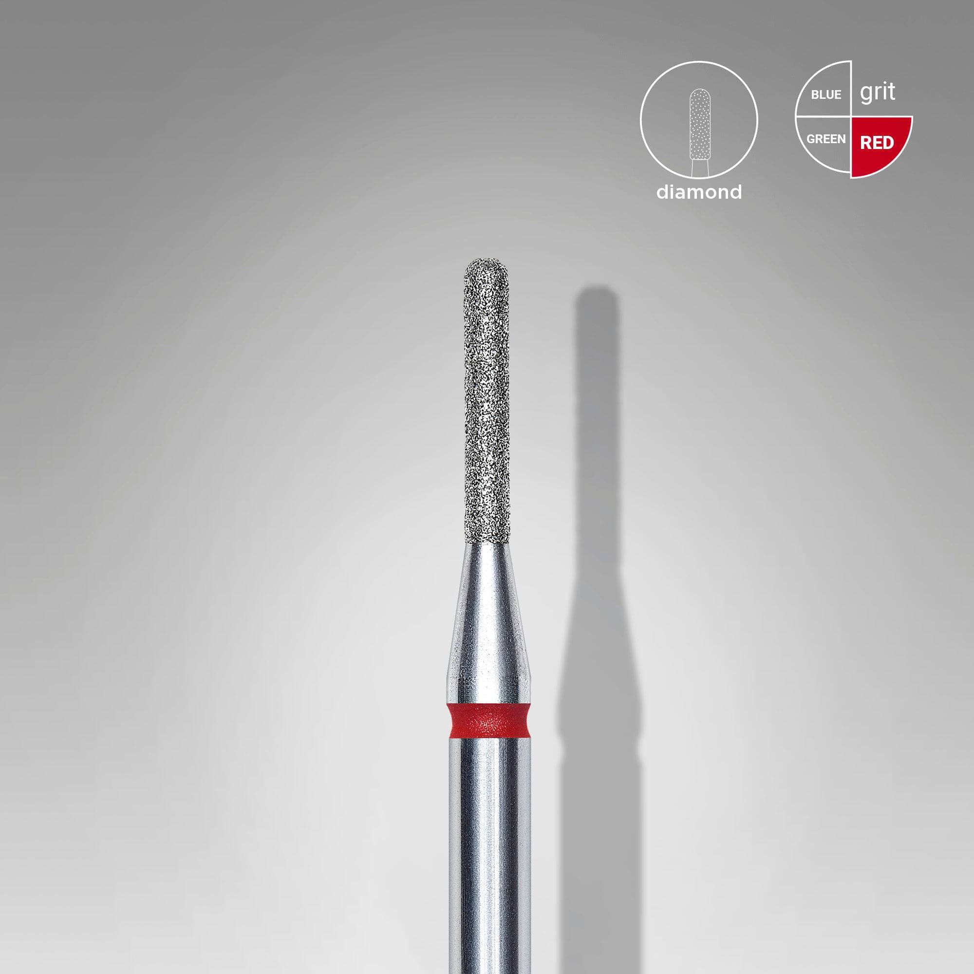 Staleks Diamond Nail Drill Bit - Rounded Cylinder Shape, 1.4mm for Professional Manicure & Pedicure - Perfect for Acrylic, Gel, and Natural Nails