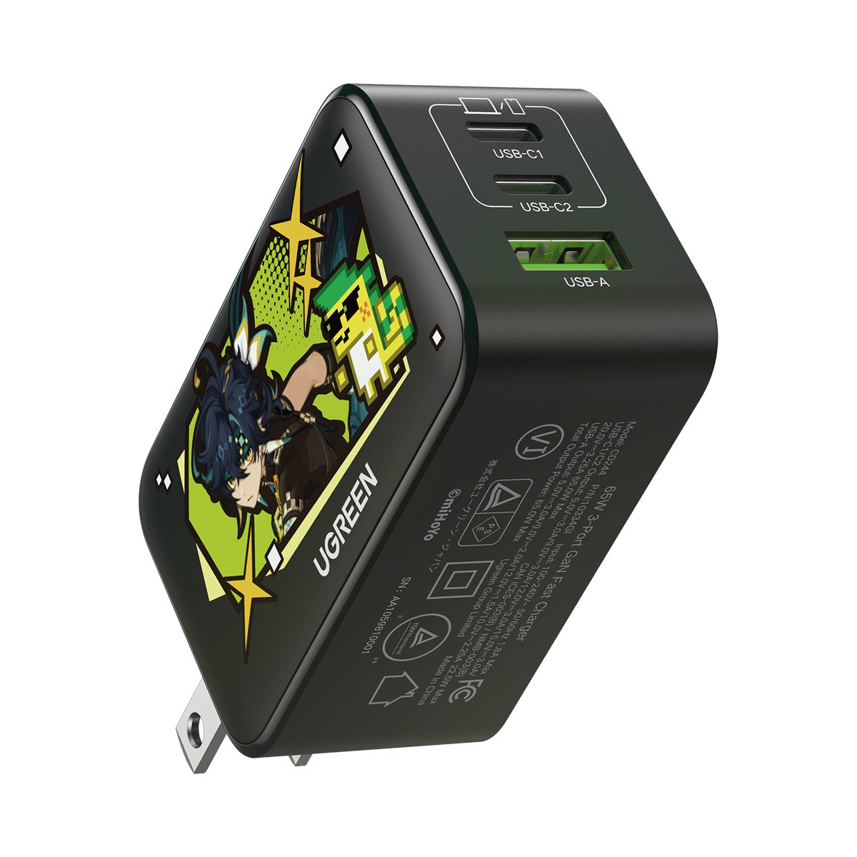 UGREEN Nexode 100W USB C Fast Charger Genshin Impact Limited Edition - Perfect for Gaming, Travel & Work