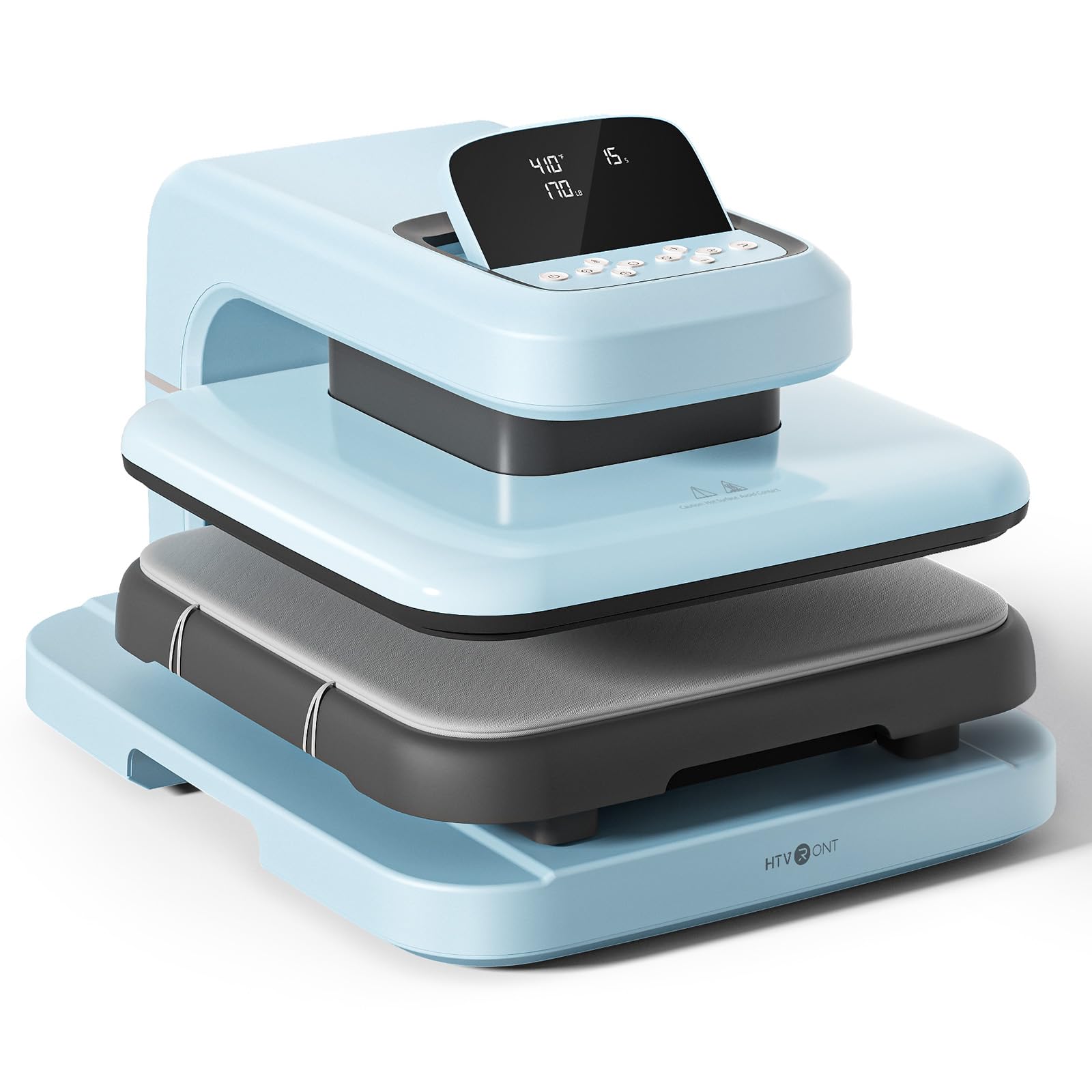 HTVRONT Auto Heat Press 2 - 15x15 Inch Digital Heat Press Machine for T-Shirts, Sublimation, Puff HTV & Heat Transfer Projects | Adjustable Pressure & Taller Heating Height | Fast & Even Heating | Perfect for DIY Crafts, Custom Apparel & Small Business Use